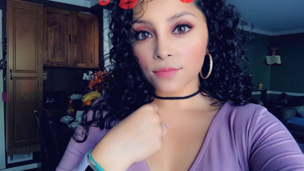 Blog author looking into camera